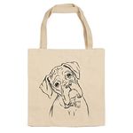 Boxer Heavy Duty 100% Cotton Canvas Tote Shopping Reusable Grocery Bag 14.75 x 14.75 x 5