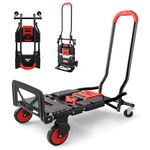 Fuelio 2 in 1 Folding Hand Truck Dolly Cart - Foldable Hand Truck for Moving Collapsible Hand Truck with Wheels Heavy Duty Hand Truck Dolly Cart - Ideal for Moving and Delivery