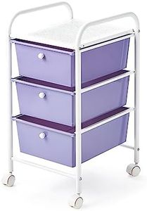 Suprima® Storage Carts - 3 Drawer Shelf - Purple
