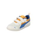 Puma Unisex-Kid Carter PS Warm White-Victoria Blue-Tangerine Sneaker - 2 UK (40036102)