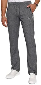 SCR SPORTSWEAR Men's XL Sweatpants for Tall Mens Athletic, Work Out or Lounge Pants with Zipper Pockets, 32 Inseam Long, XLarge Heather Grey, Open Bottom & Straight Leg, K434