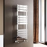 ELEGANT Modern Bathroom Flat Panel Heated Towel Rail Radiator Ladder Rad 1200 x 400 - Chrome