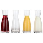 Lilys Home Individual Wine Decanters, Set of 4 Mini Wine Carafe.