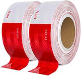 SEVEN SPARTA DOT-C2 Reflective Safety Tape 2 Inch x 200 Feet Red/White Conspicuity Tape for Vehicles, Trailers, Boats, Signs (200 FT)