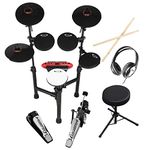 Carlsbro CSD130 R-Plus Electronic Drum Kit with Stool & Headphones - Versatile Electric Drum Set for Kids and Adults, Complete Junior Drum Kit, Authentic Electronic Drums Experience for Learners