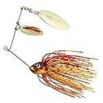 LUNKERHUNT Spinner Bait for Bass Fishing Lure | Spinner Baits 2 Metal Willow Leaf Blades | High Vibration Sink Spinnerbait for Bass and Trout | Jig Deepwater Fishing Bait 2 Willow Leaf Spinnerbait