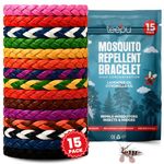 Mosquito Repellent Bracelet 15 Pack, Mosquito Bands - 350 Hours Insect Repellent Protection, Deet-Free, Natural Insect Repellent Bracelet for Adults & Kids