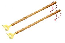 Eversky01 Handicraft Wooden Bamboo Back Scratcher/Back Itching Stick Massager (18�Length Pack of 2)