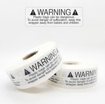 1000 Labels 1x3 inch Transparent Suffocation Warning Label Choking Hazard Self Adhesive FBA Approved Labels Stickers (2 Rolls of 500)