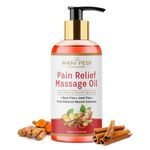 THE MANI PEDI ESSENTIALS Pain Relief Massage Oil for Joint & Back Pain, Muscle Soreness & Post Workout Recovery. With Natural Healing of Ginger, Turmeric & Clove Oils. Non-Sticky Texture – 300ml