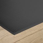 5x Black Correx Sheet 2mm x 1.2 x 2.4m for Hard Floor and Surface Protection Flexible Lightweight Water Resistant Corrugated Floor Protective Cover Plastic Board