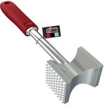 Gorilla Grip Original Premium Meat Tenderizer, Heavy Duty, Dual Sided Hammer Mallet Kitchen Tool, Use Textured Side for Tenderizing, Smooth for Flattening Steaks, Pounding Beef and Poultry, Red