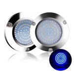 KOVNISE LED Underwater Light for Boats 316 Stainless Steel Boat Transom Mount Light, Waterproof LED Lights/Marine Lights 10-30V,for Stern Interior Navigation Deck Courtesy Night Fishing (Blue*2)