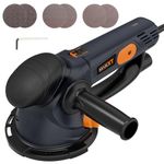 MAXXT Orbital Sander 150mm(6 inch), Electric Sander 5.0mm, 6 Variable Speed Palm Sander 4500-6200 RPM, Random Rrbital Sander 500W for Wood