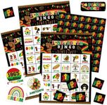 Liliful 35 Pcs Happy Juneteenth Bingo Game Include 24 Players June 19th Party Bingo Card 1865 Juneteenth Party Activities for Kid Adult Africa American Freedom Day Juneteenth Independence Day Party