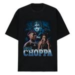 NLE Choppa Merch Rapper Crewneck Short Sleeve 2023 Summer Men Women's Tshirt Harajuku Streetwear Hip Hop Clothes, Black, XX-Small