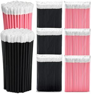 Disposable Lip Wands 600 PCS - Lip Applicators Disposable Black & Pink - Disposable Lip Brushes for Makeup, Lip Gloss or Lipstick - Disposable Makeup Applicators Kit