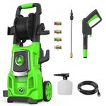 5500PSI Max Wall-Mounted Pressure Washer, Electric Pressure Washer, Remote Controlled Power Washer with 100ft Replaceable & Retractable Reel, Wall Hanging Pressure Washer