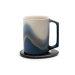 Ui Artist Collection Self-Heating Mug Set – Arctic Radiance | 12 fl oz / 355 mL Handcrafted Ceramic Coffee & Tea Mug with Heating Pad