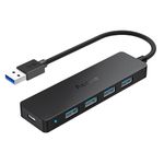 Aceele USB 3.0 Hub,USB 3.0 Ports & Type C Powered Port, Ultra Slim Data Hub For MacBook Pro/Air, iMac, Mac Pro/mini, Surface Pro, Dell XPS, Laptop, USB Flash Drives, Mobile HDD, PS5, and More