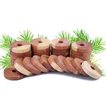 ACMETOP Natural Cedar Wood Moth Repellent | Aromatic Moth Balls Cedar Blocks Clothes Protection |Storage Accessories Cedar Rings wardrobes & Drawers Freshener [30Pack]