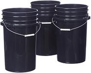 Hudson Exchange Premium 7 Gallon Bucket, HDPE, Black (Thrее Расk, Black)