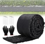 10 Ft Long Rubber Mulch for Landscaping Garden Mulch Black Roll Rubber Mulch Mat Natural-Looking Edging Border Cuttable Reduced Weed Growth Bed Liner for Garden (1 Pack)