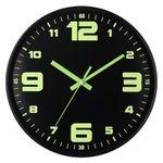 HZDHCLH Luminous Wall Clock 12 Inch Silent Non Ticking Clock for Living Room Bedroom Kitchen Office