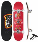 Jaspo Motor Club 31 x 8 Inches Canadian Maple 7-Layer Skateboard Complete Fully Assembled Kids/Boys/Girls/Youth/Adults – Made in India (Motor Club)