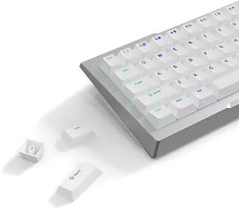 PWNAGE Full PBT Keycap Set - Double Shot PBT Shine Through Full Keyboard Keycaps (White)