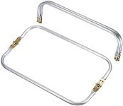 uxcell Metal Purse Frame 2Pcs, 12" Rectangle Lock Frame Kiss Lock Clasp Bag Frame Hardware Replacements for DIY Purse Handle Bag Making Sewing Craft Carpet