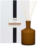 LAFCO New York Signature Reed Diffuser, Amber Black Vanilla - 15 oz - Up to 9 Months Fragrance Life - Reusable, Hand Blown Glass Vessel - Natural Wood Reeds - Made in The USA