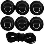 Kisangel 6Pcs Paddleboard D Rings Kayak D Rings with 2.5m Heavy Duty Bungee Cords Patch Kit for Paddleboard Surfboard Accessories