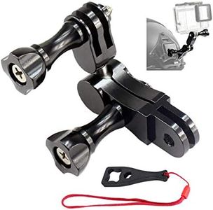 Helmet Arm Mount, Swivel Extension Arm for GoPro 7 6 5 4 3, 360 Degreen Aluminum Ball Joint Adapter for DJI Osmo Action, YI, Campark, AKASO