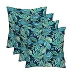 RSH DECOR: Square Throw Pillows Set of 4 | 17” x 17” | All-Weather Spun Fabric | Water and Fade-Resistant | Outdoor Accent Pillows for Patio Furniture | Crestwood Marine