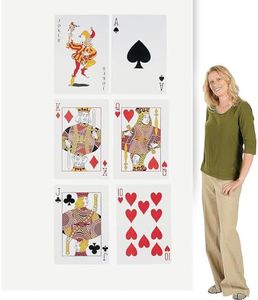 Playing Card Cutouts - Set of 6, Two feet Tall - Casino Night and Party Decor