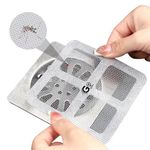 Go Store 10 Pack Disposable Shower Drain Hair Catcher Waterproof Mesh Stickers for Bathroom Accessories, Apartment Essentials for Kitchen, Sink, Bathtub (10cm X 10cm)