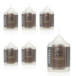 Church Candles Long Burning Non Drip Unscented Christmas Candle Clean Smokeless Burning (25 Hours Candle, Pack of 6)