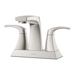 Pfister Karci Spot Defense Brushed Nickel 2-Handle 4-in Centerset WaterSense Bathroom Sink Faucet with Drain