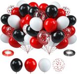 NASHRIO Black Red White Balloons, 6