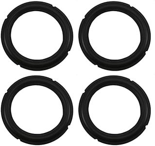 Fielect 4Pcs 8 Inch Black Notch Speaker Rubber Edge Surround Rings Replacement Parts for Speaker Repair or DIY