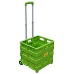 Pack and Go Jumbo Trolley 40kg Capacity Easily Pulled Along,Or Simply As A Box (Lime Green)