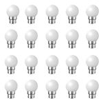 HUAMu 20 Pack Warm White Color Light Bulb B22 Bayonet, Brightfour Decorative Festoon Bulb 2W, Small Golf Ball Bulb, for Outdoor Indoor String, Christmas, Tree, Fairy Party Night Lights