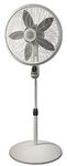 Lasko 1850 18-Inch Remote Pedestal Fan, White