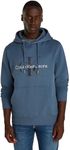 Calvin Klein Jeans Men's SEASONAL MONOLOGO REGULAR HOODIE J30J320805, Blue (Blue Coast), M