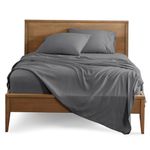 Bare Home Queen Sheet Set - 1800 Ultra-Soft Microfiber Queen Bed Sheets - Double Brushed - Queen Sheets Set - Deep Pocket - Bedding Sheets & Pillowcases (Queen, Grey)