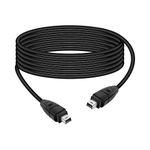 RIIEYOCA 1.8M IEEE1394 Firewire 4-Pin Male to 4-Pin Male Cable, iLink Adapter Converter Cord for Digital Camera, Camcorder, Laptop, DV, Black(4 to 4)