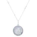 JOTW 925 Silver Saint Benedict Reversable Medal Pendant with 18 Inch Link Necklace, Sterling Silver, No Gemstone