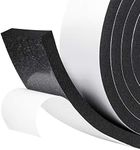 fowong Weather Stripping 50mm(W) x 10mm(T) x 2M(L) Adhesive Foam Tape Door Weather Stripping Window Seal Strips Outdoor Car Weather Stripping Roll Soundproof Rubber Strips