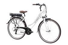 F.lli Schiano E-Ride 28 inch electric bike , bikes for Adults , city bicycle for men / women / ladies with suspension fork, adult hybrid road e-bike with 36V battery , 250W motor and lights